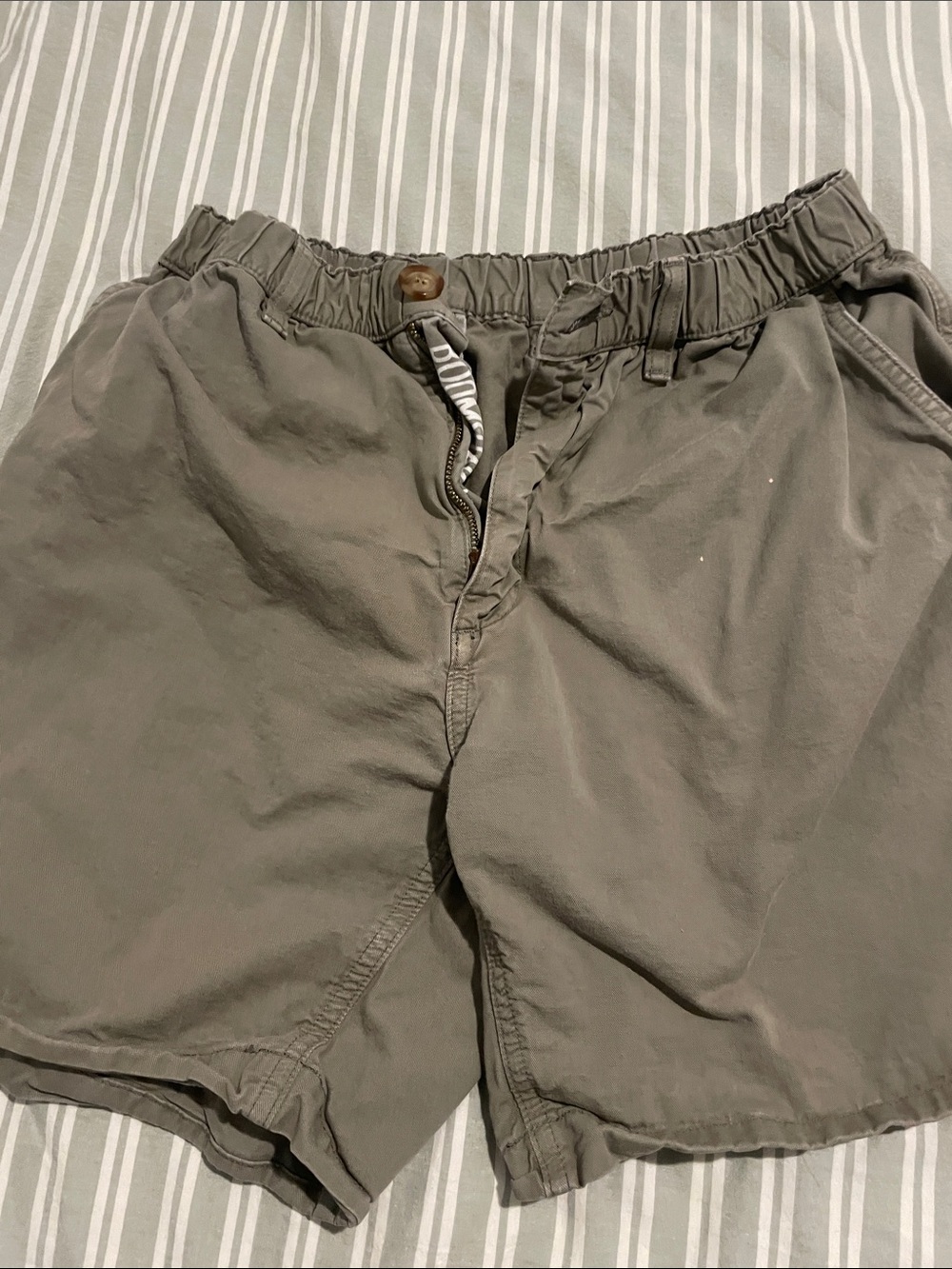 chubbies Olive Gray Flat-Front Men's Shorts
